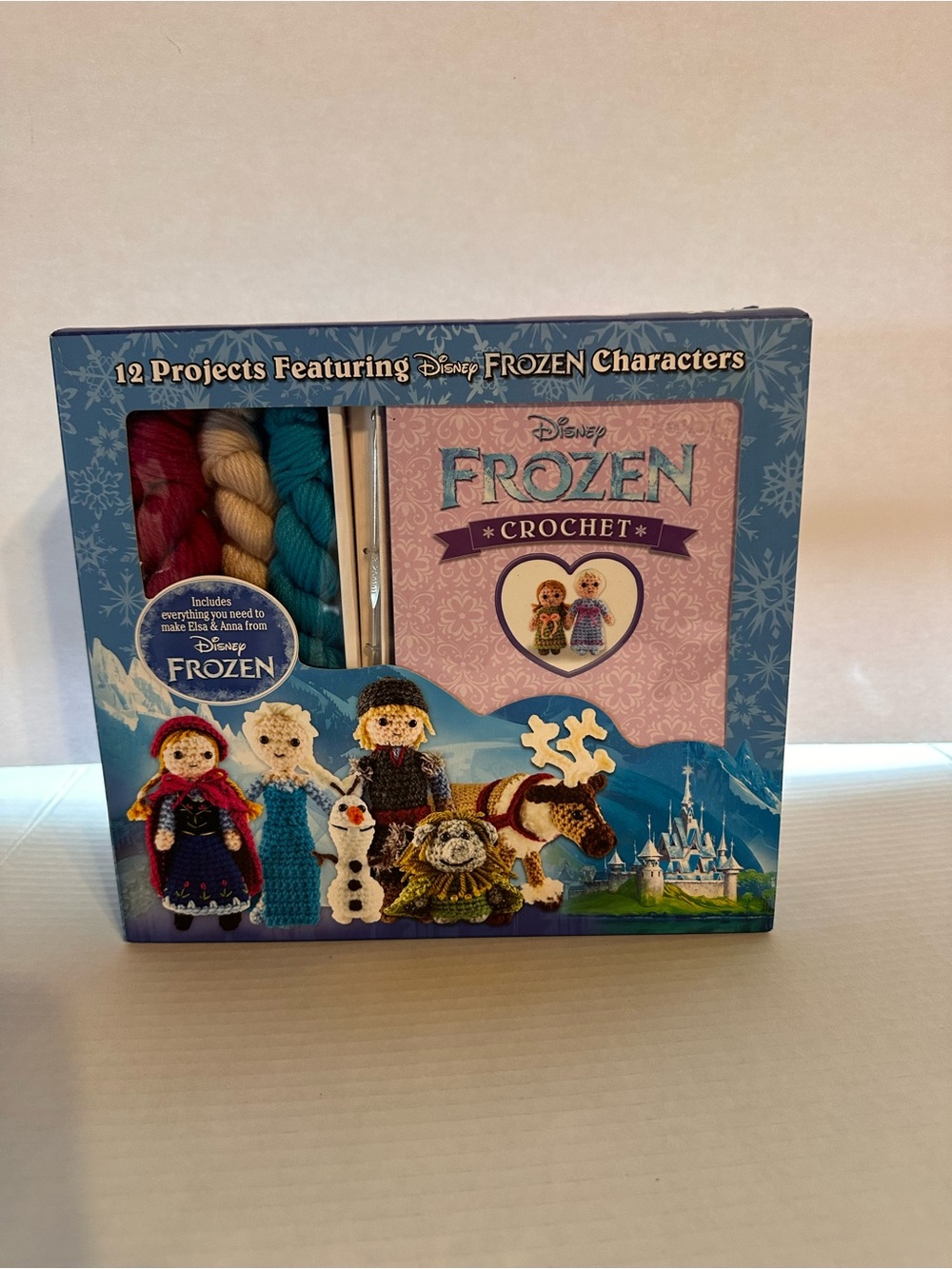 Disney Frozen Crochet Kit - Blue, Pink, Teal, Red, Yellow